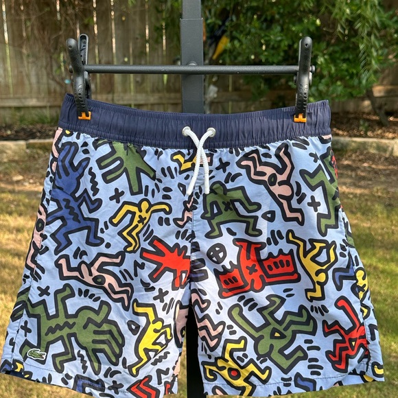 Lacoste Other - Lacoste Keith Haring Boys Size 10 Swim Trunks! Awesome and Pristine!